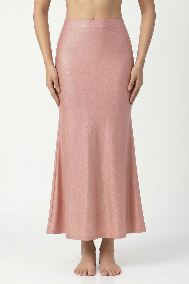 Zivame Shimmer Stretchy Saree Underskirt - Light Pink — image 2